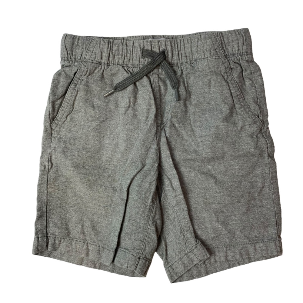 Old Navy woven shorts elastic waist stretch cotton heather gray size small 6-7